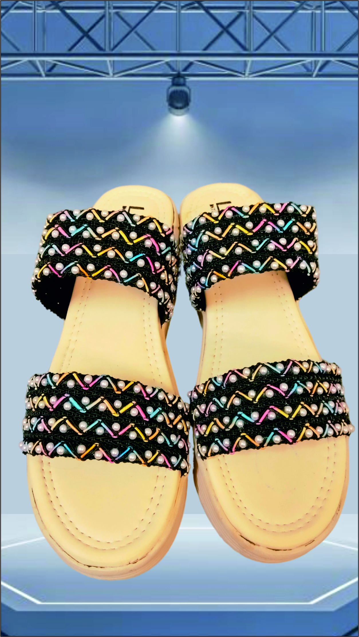 “Elegant Black Pearl Sandals | Featuring 4mm Pearls for a Luxurious Finish”